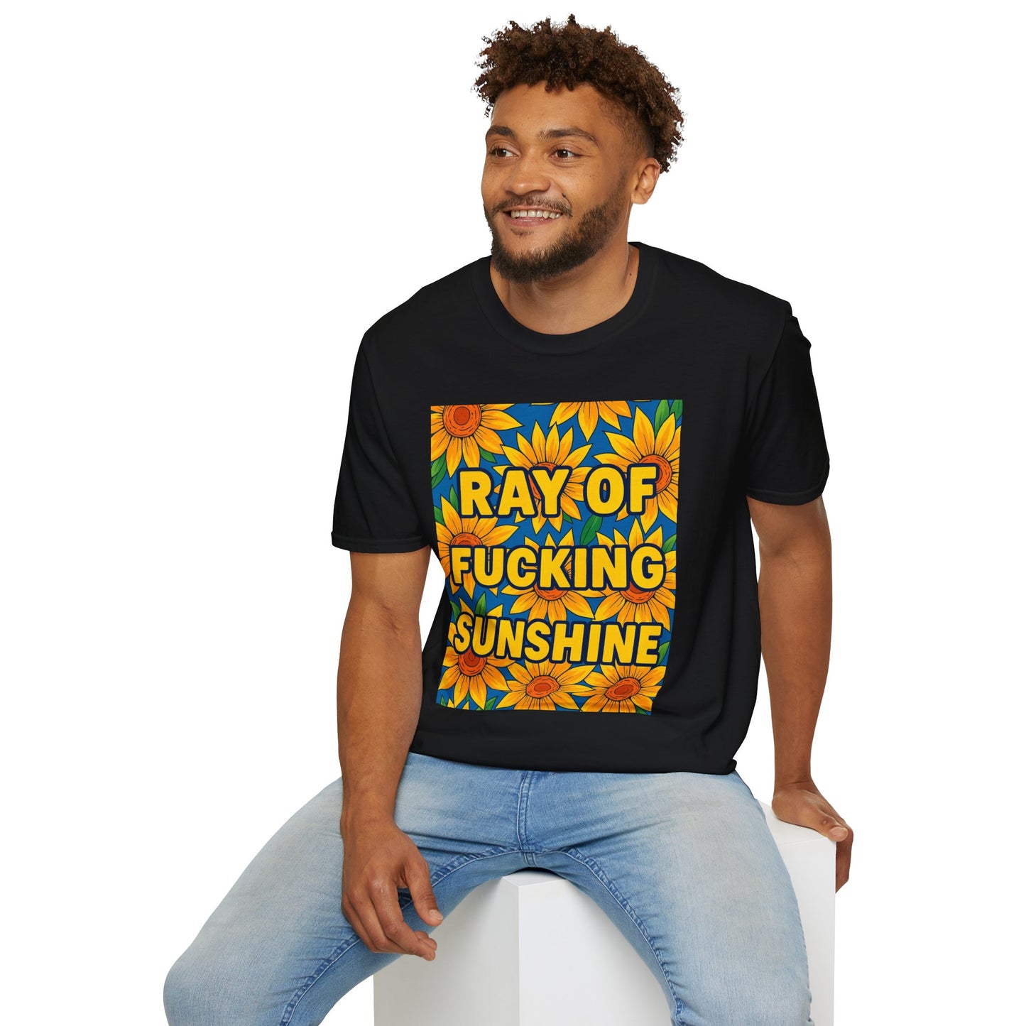 Cheerful Graphic Tee: "Ray of Fucking Sunshine" Unisex Softstyle T-Shirt | Gift for Friends, Casual Wear, Summer Vibes, Birthday Gift, [...]
