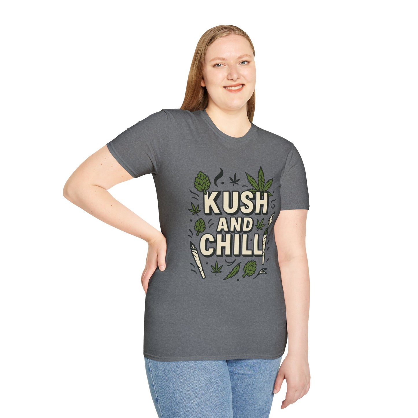 Kush and Chill Funny Weed Shirt – Stoner Relaxation Tee – Gift for Potheads, Chill Smokers, Cannabis Lovers, and 420 Enthusiasts