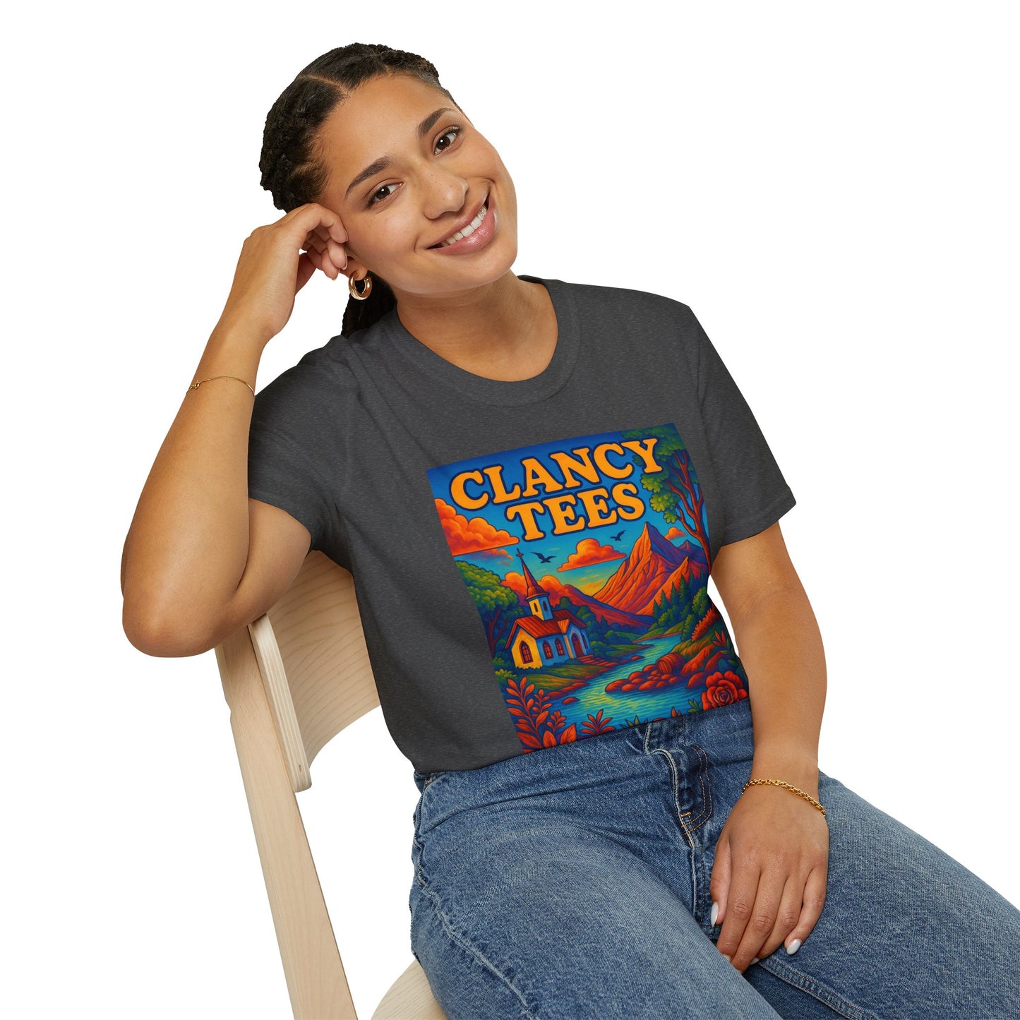 Vibrant Scenic Unisex T-Shirt, Outdoor Adventure Tee, Nature Lover Apparel, Art-Inspired Casual Wear, Gift for All Occasions, Clancy Tees