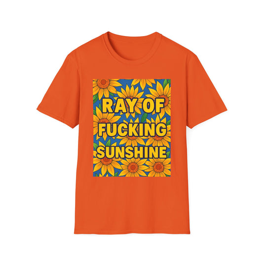 Cheerful Graphic Tee: "Ray of Fucking Sunshine" Unisex Softstyle T-Shirt | Gift for Friends, Casual Wear, Summer Vibes, Birthday Gift, [...]