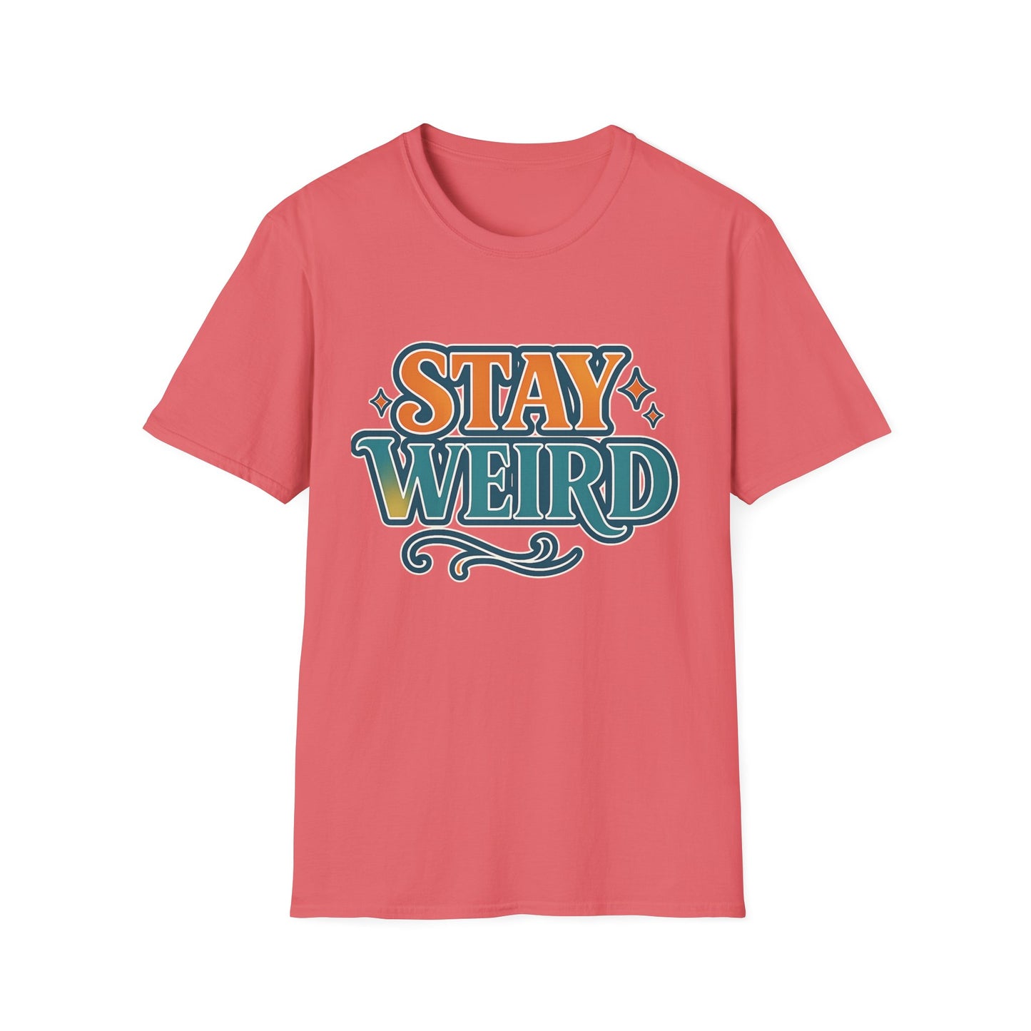 Stay Weird Unisex Softstyle T-Shirt - Fun Graphic Tee, Quirky Apparel, Gift for Friends, Casual Wear, Unique Style