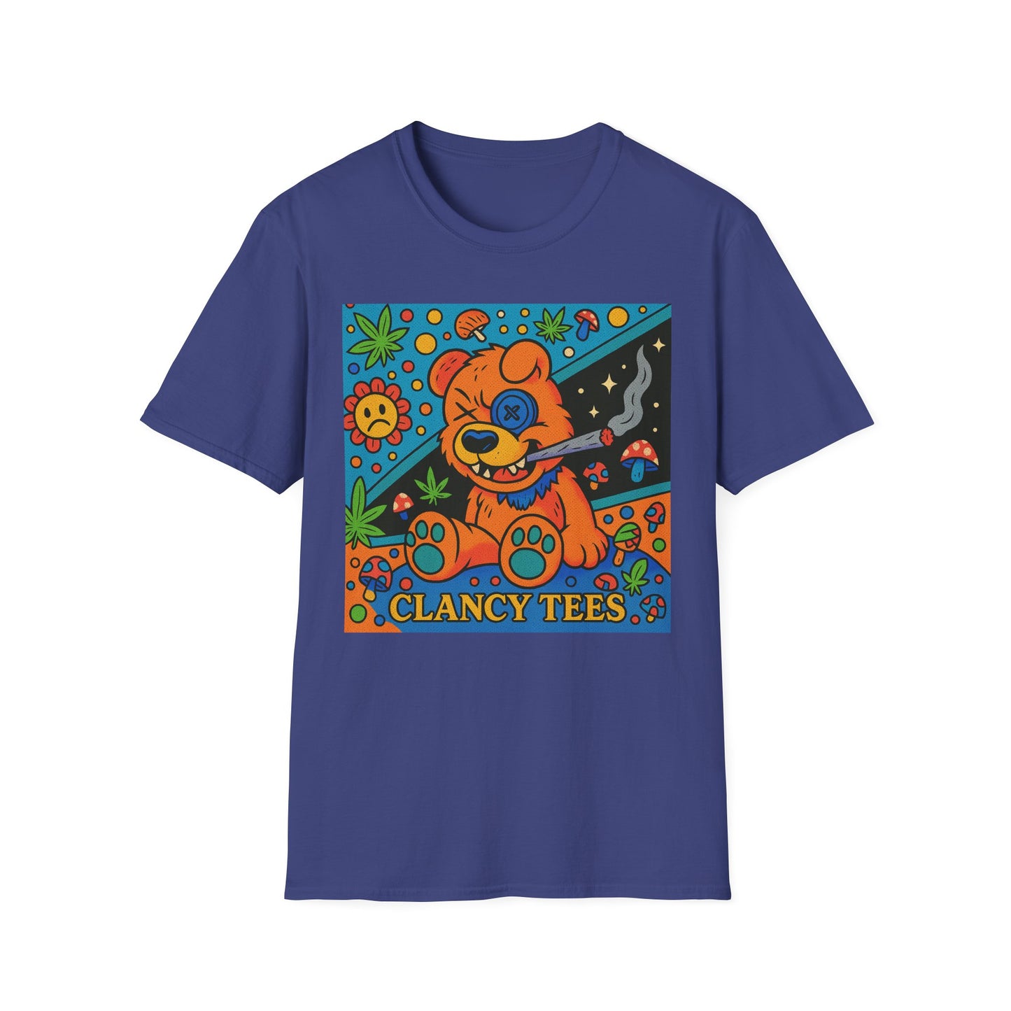 Vibrant Animal Graphic T-Shirt, Casual Tee for Pet Lovers, 420 Friendly Gift, Retro Style, Summer Wear, Fun Everyday Top