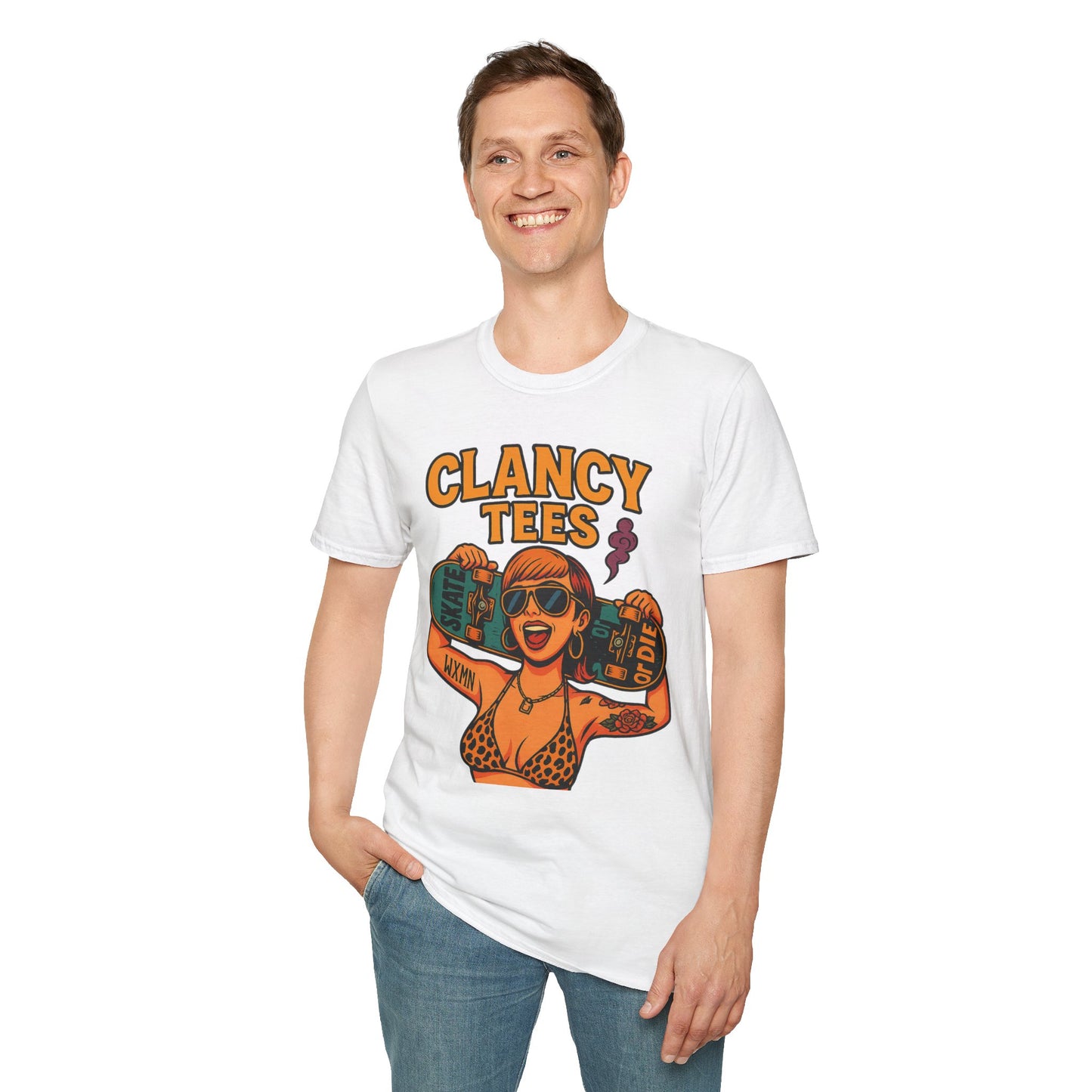 Trendy Graphic Tee, Vintage Skateboarding Shirt, Casual Summer Top, Perfect for Skate Enthusiasts, Streetwear Wardrobe