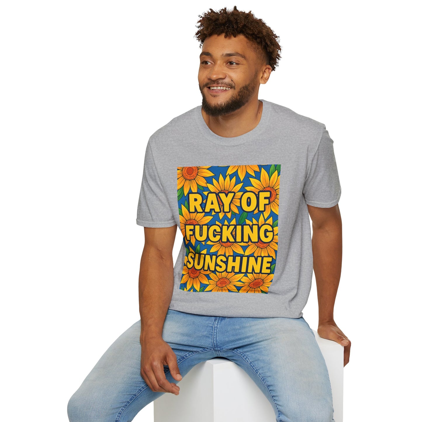 Cheerful Graphic Tee: "Ray of Fucking Sunshine" Unisex Softstyle T-Shirt | Gift for Friends, Casual Wear, Summer Vibes, Birthday Gift, [...]
