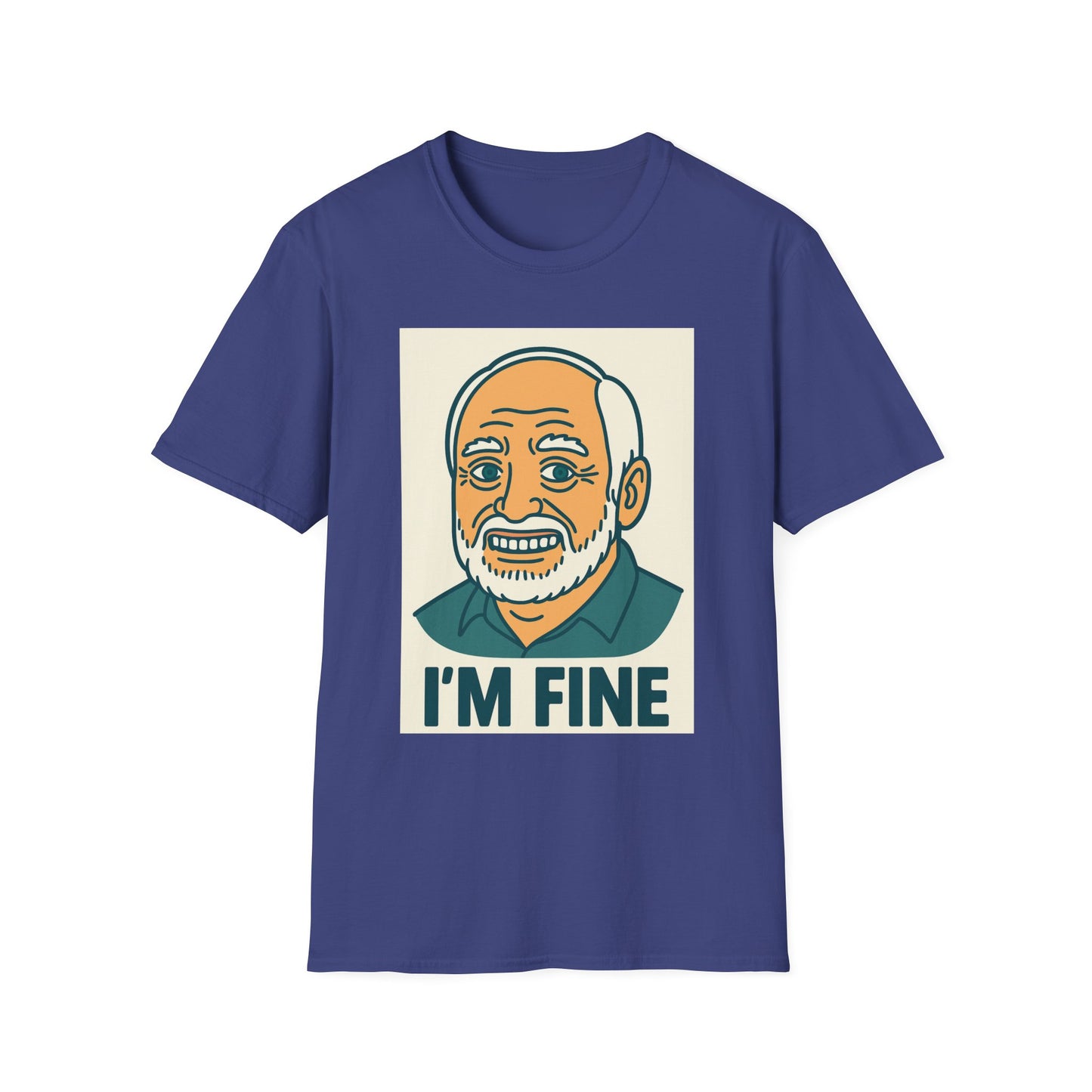 Humorous Unisex T-Shirt - 'I'M FINE', Funny Gift, Casual Wear, Everyday Humor, Father's Day Tee, Gift for Dad