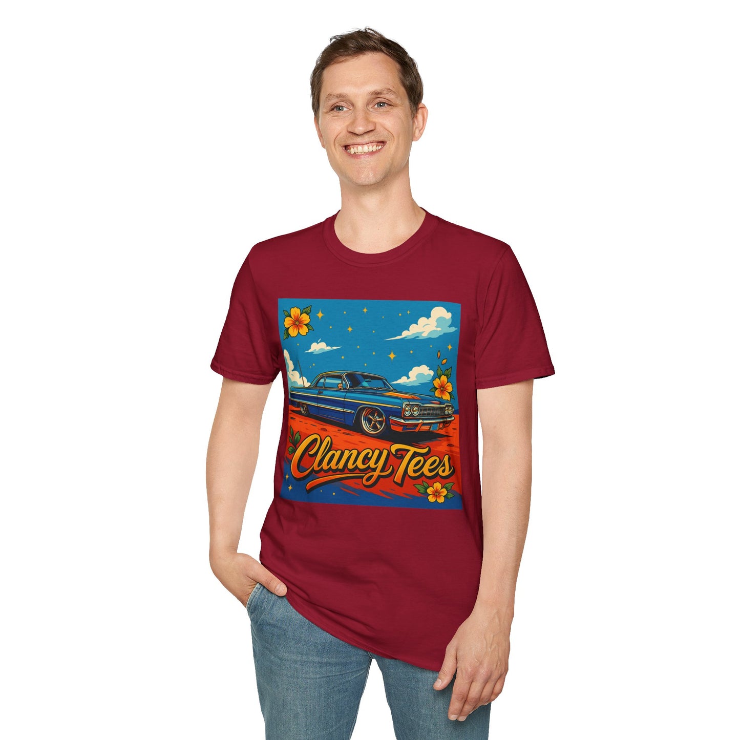 Lowrider Car Retro Shirt – Chicano Style Graphic Tee – Gift for Classic Car Lovers, Vintage Culture Fans, and Custom Car Aesthetic Addicts