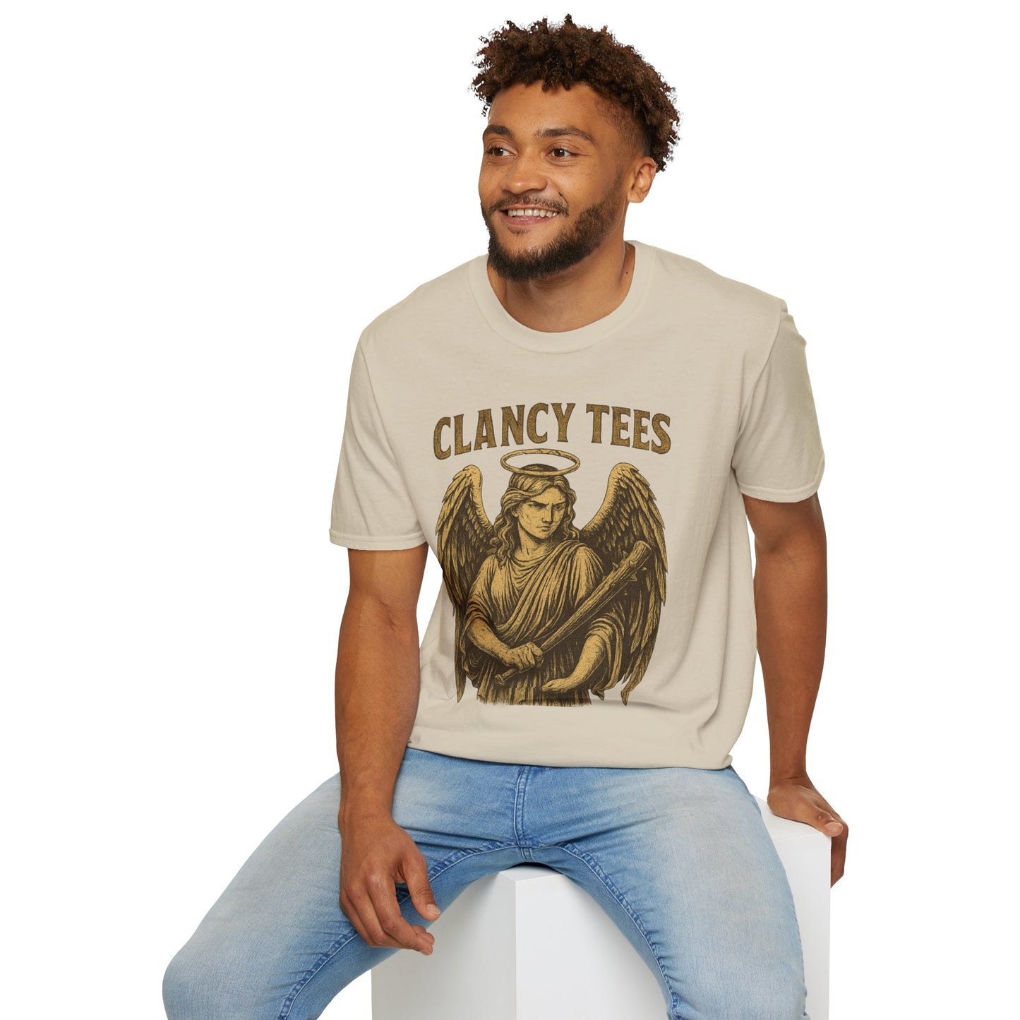 Warrior Angel T-Shirt Gothic Archangel Graphic Tee Dark Fantasy Shirt Gift for Metal Fans Gift for Angel Lovers Celestial Warrior Artwork