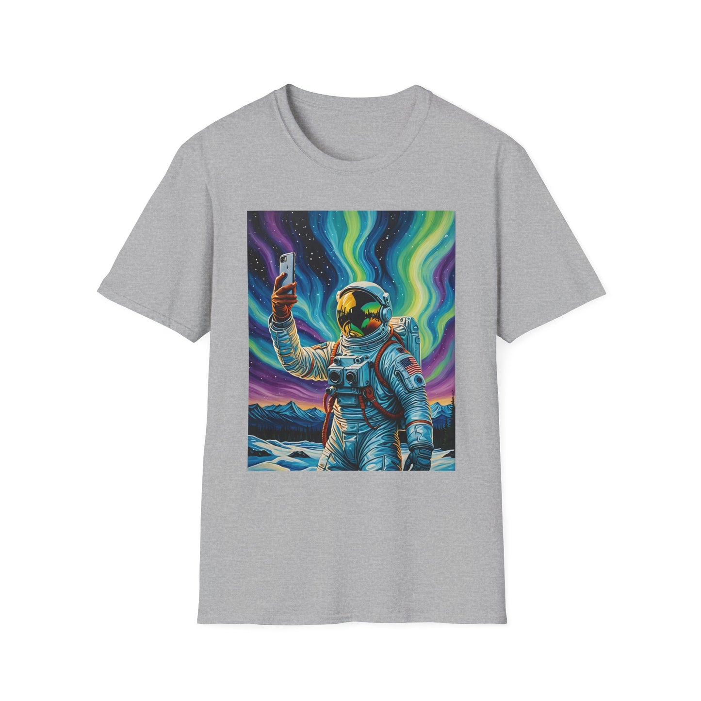 Vibrant Astronaut T-Shirt - Cosmic Vibes, Space Lover Gift, Unisex Casual Wear, Unique Graphic Tee, Festival Fashion
