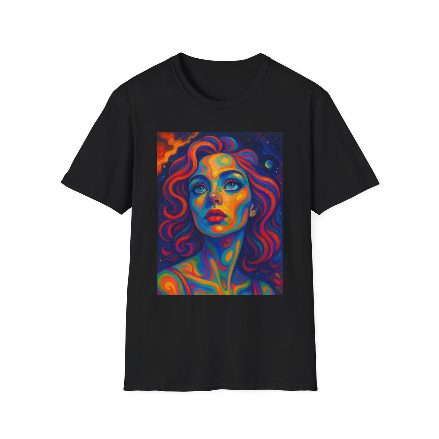 Psychedelic Woman Face Shirt | Trippy Pop Art T-Shirt | Colorful Surreal Portrait Tee | Gift for Art Lovers