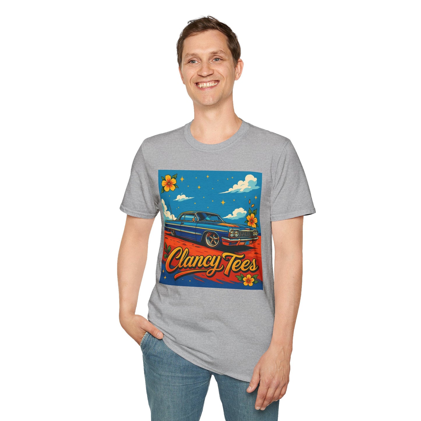 Lowrider Car Retro Shirt – Chicano Style Graphic Tee – Gift for Classic Car Lovers, Vintage Culture Fans, and Custom Car Aesthetic Addicts