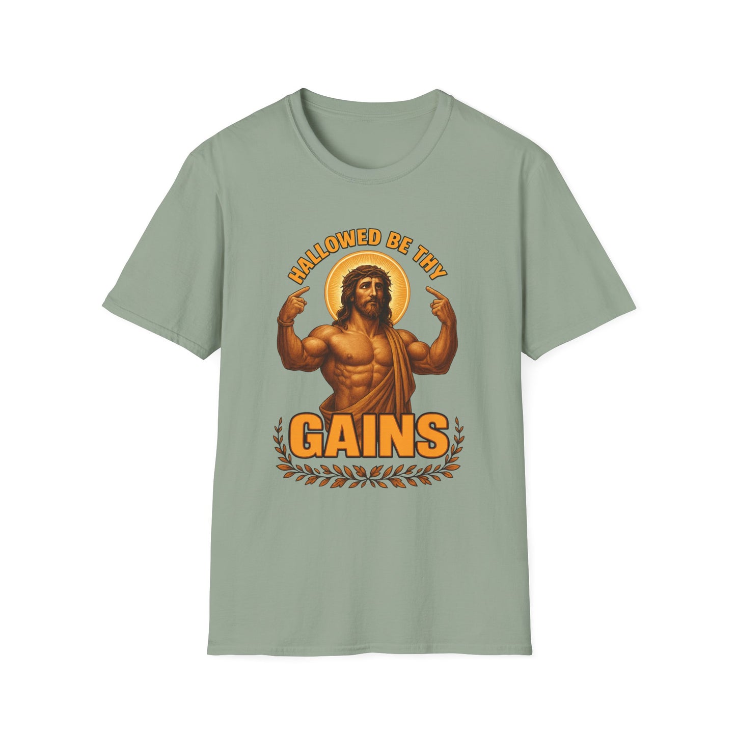 Jesus Gains Unisex T-Shirt, Funny Fitness Tee, Motivational Gym Shirt, Workout Apparel, Religious Gift, Christian Humor Clothing