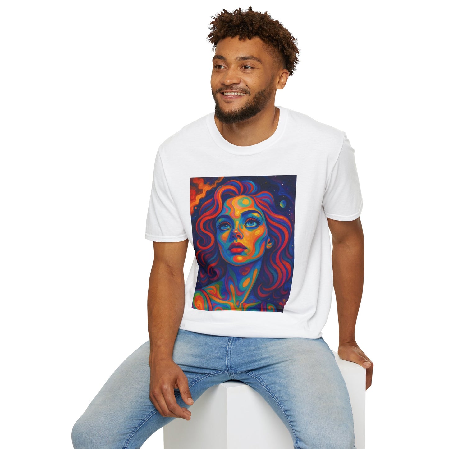 Psychedelic Woman Face Shirt | Trippy Pop Art T-Shirt | Colorful Surreal Portrait Tee | Gift for Art Lovers