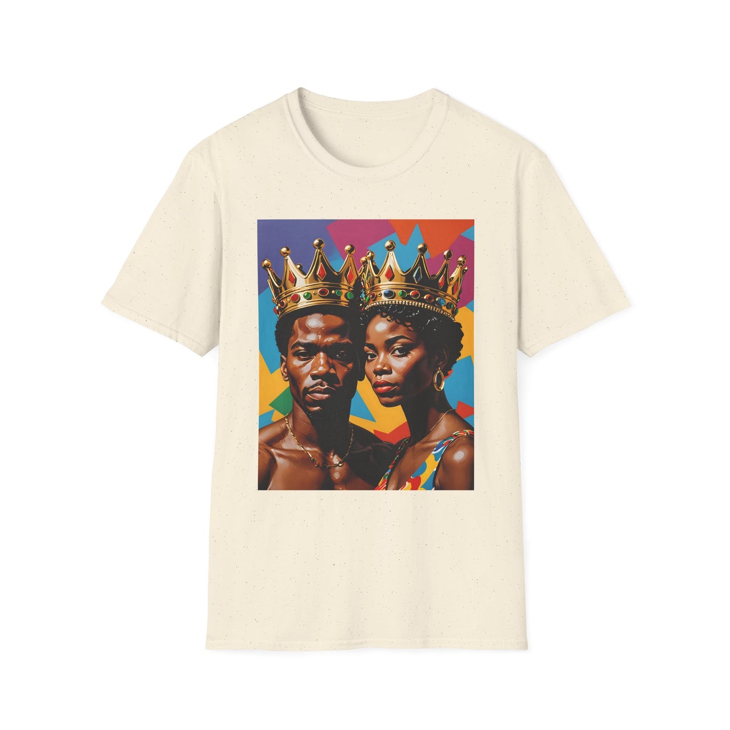 Royalty Crown T-Shirt Afrocentric Power Graphic Tee Black King Queen Shirt Bold Statement Apparel Gift for Couples Gift for Friends Gift for Culture Lovers