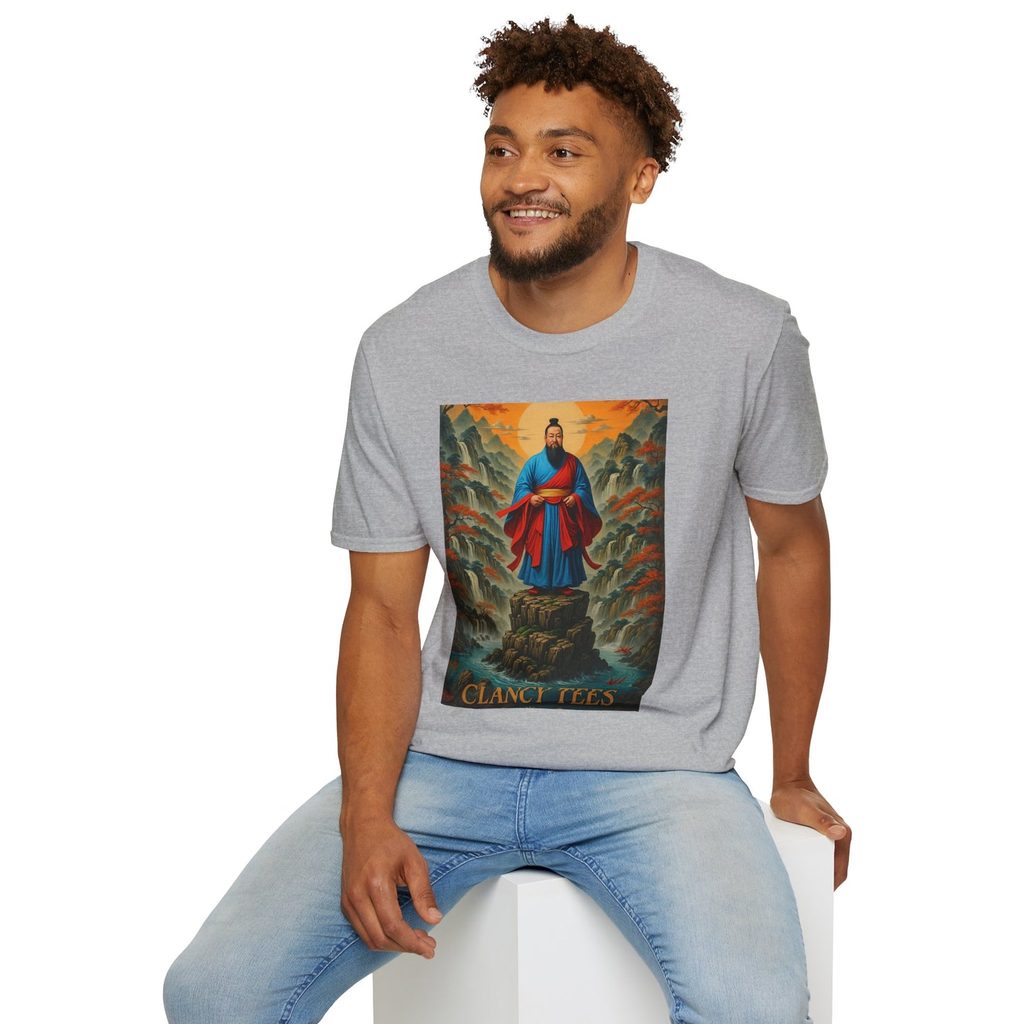 Ancient Warrior Monk T-Shirt Samurai Zen Mountain Tee Japanese Warrior Art Shirt Gift for Martial Arts Fans Gift for History Lovers Spiritual Art