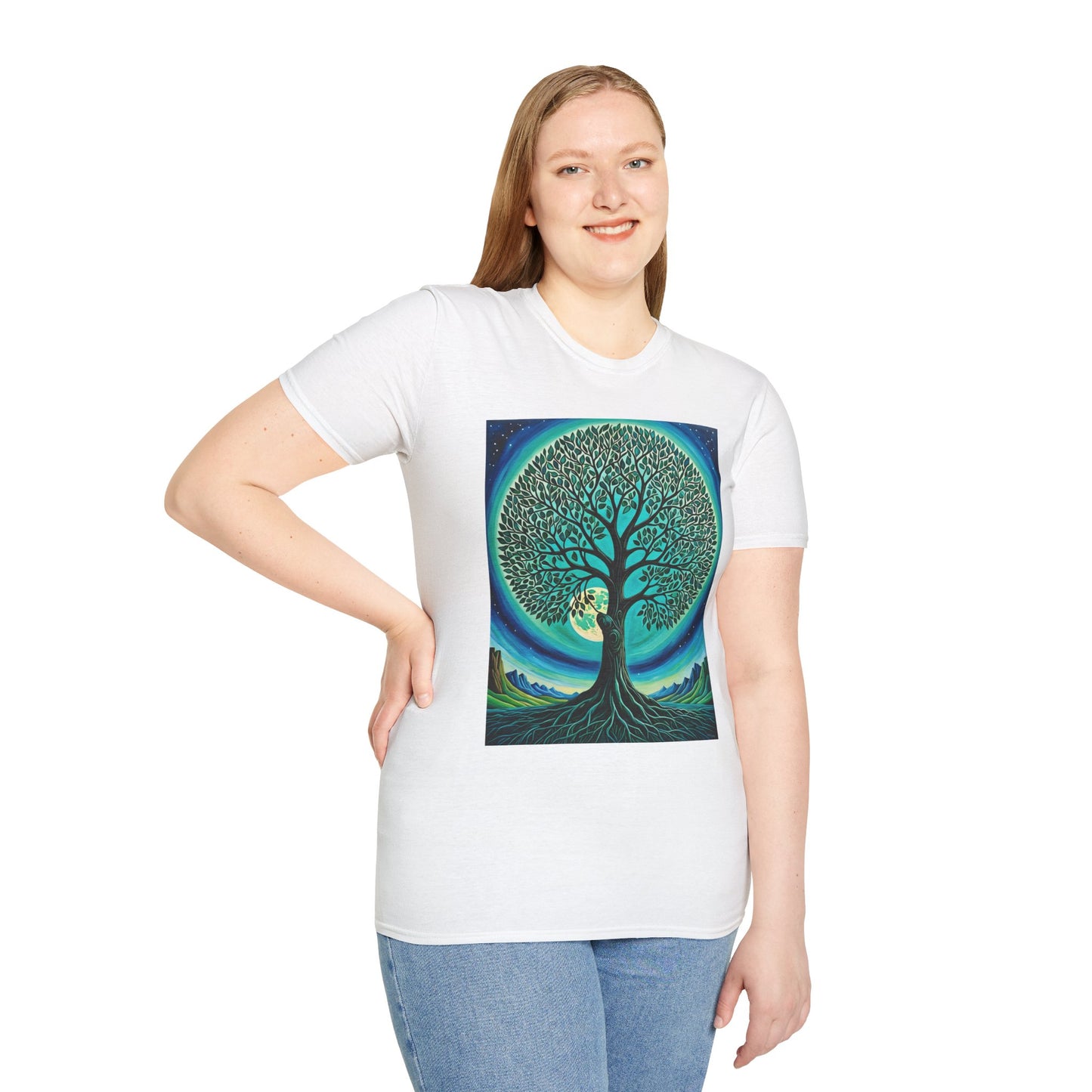 Tree of Life T-Shirt – Cosmic Nature Graphic Tee – Gift for Spiritual Friends, Psychedelic Art Lovers, and Mindful Hippie Souls