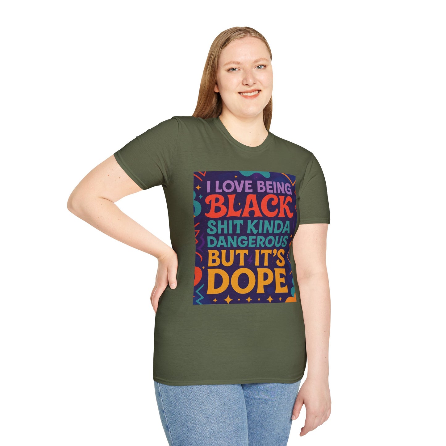 I Love Being Black Shirt – Bold Afrocentric Graphic Tee – Funny Black Pride Design – Gift for Pro-Black Friends and Culture Lovers