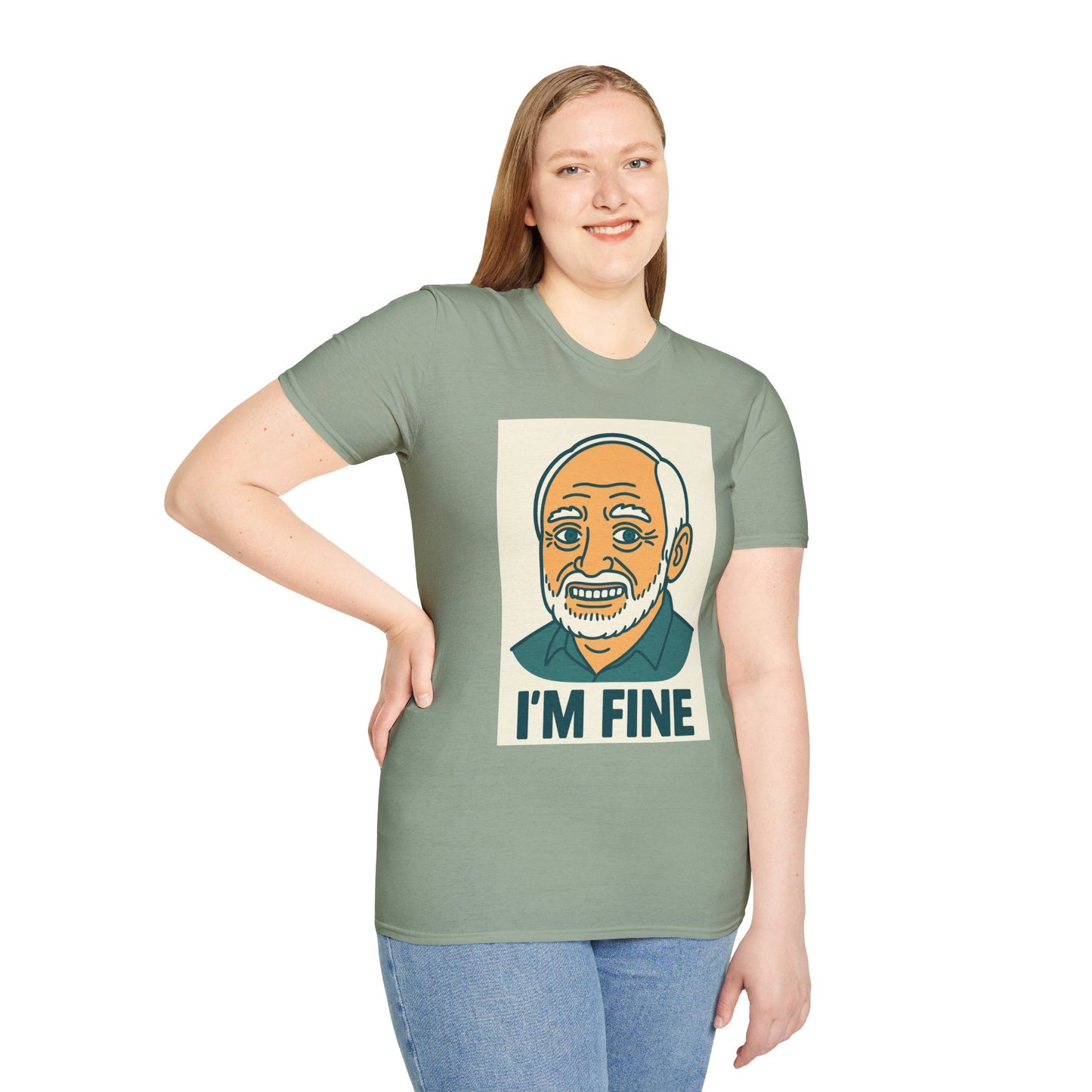 Humorous Unisex T-Shirt - 'I'M FINE', Funny Gift, Casual Wear, Everyday Humor, Father's Day Tee, Gift for Dad