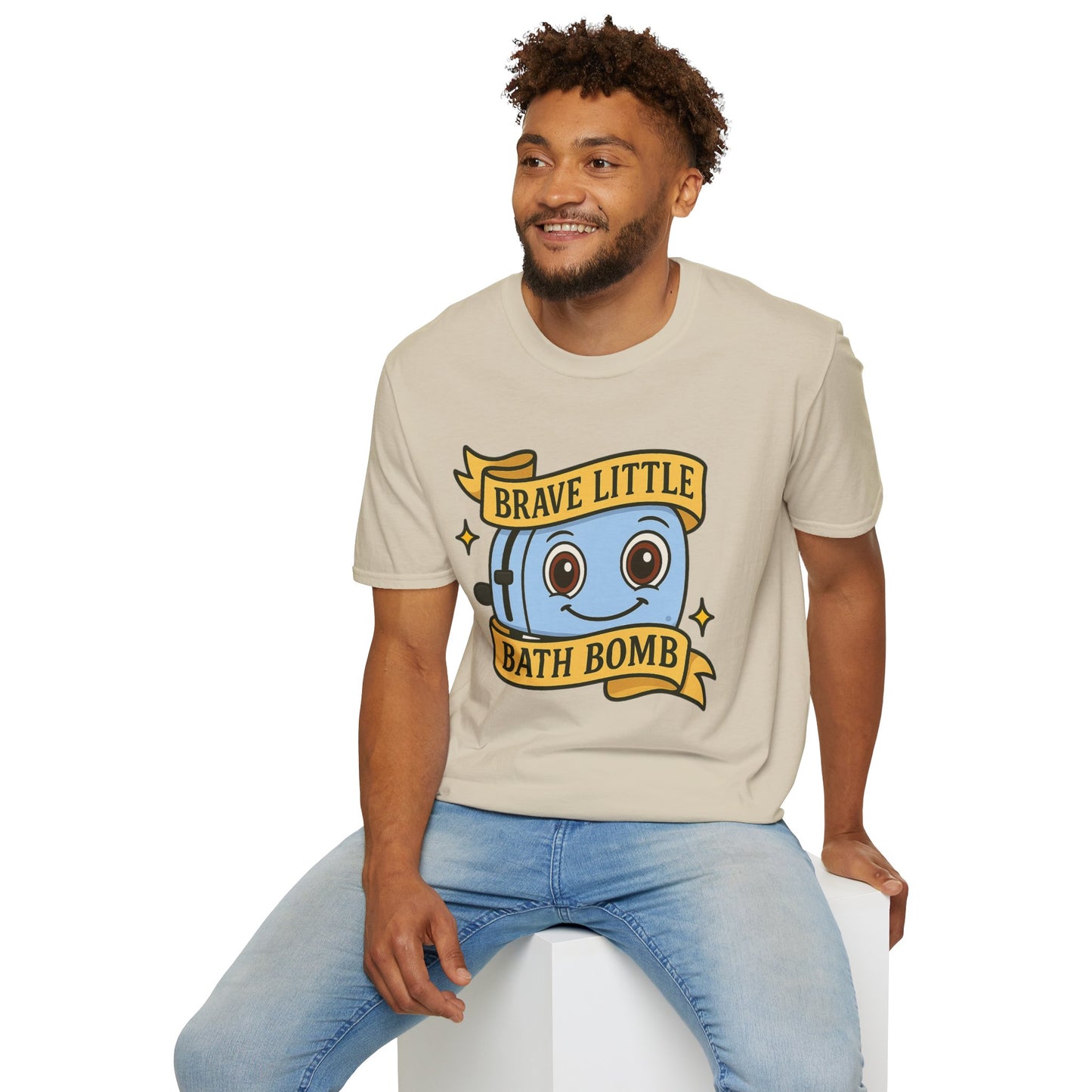 Brave Little Bath Bomb T-Shirt, Whimsical Tee for Kids, Fun Gift for Birthdays, Bath Lovers, Unique Graphic Shirt