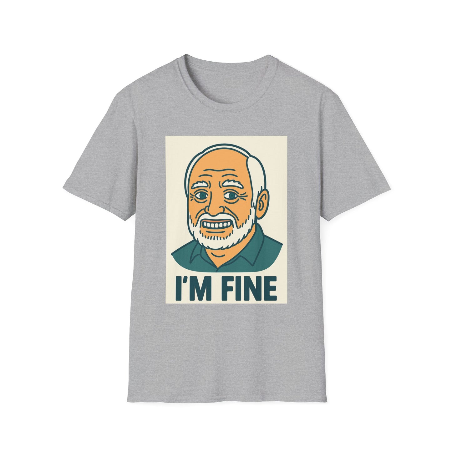 Humorous Unisex T-Shirt - 'I'M FINE', Funny Gift, Casual Wear, Everyday Humor, Father's Day Tee, Gift for Dad
