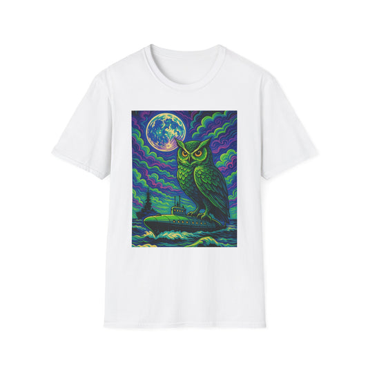 Psychedelic Owl T-Shirt – Trippy Moonlight Animal Tee – Gift for Night Owls, Nature Lovers, Surreal Art Fans & Creatures of the Cosmic Forest