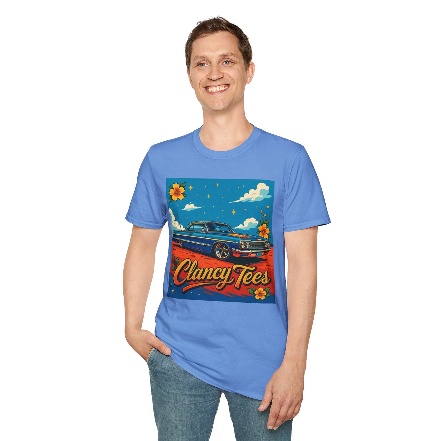 Lowrider Car Retro Shirt – Chicano Style Graphic Tee – Gift for Classic Car Lovers, Vintage Culture Fans, and Custom Car Aesthetic Addicts