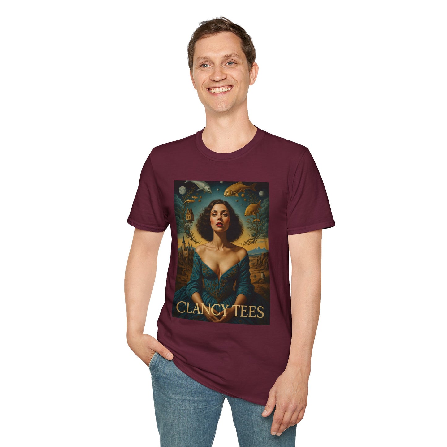 Surreal Renaissance Fantasy T-Shirt – Vintage Style Art Tee, Trippy Baroque Shirt, Gift for Art Lovers, Dreamy Historical Aesthetic Graphic
