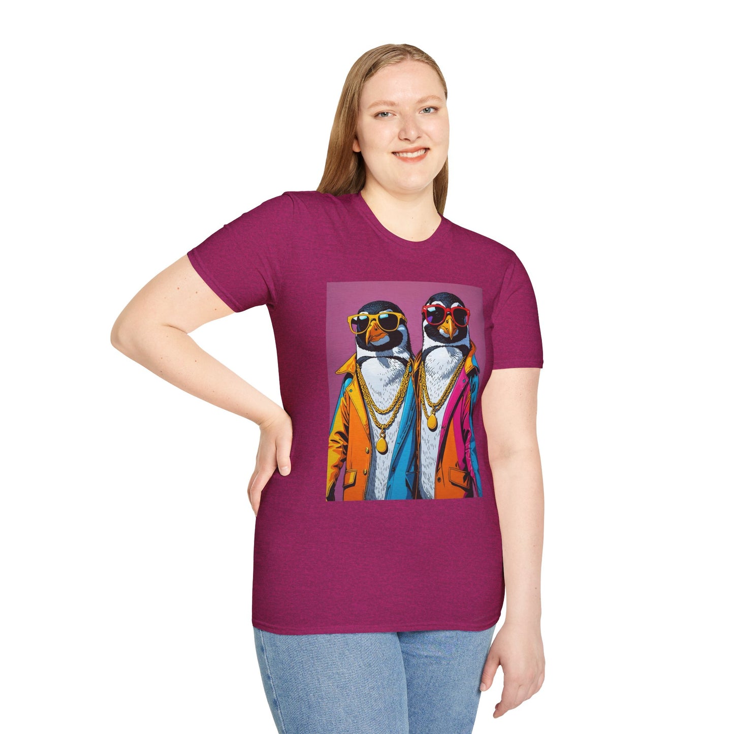 Cool Penguin Shirt – Funny Hip Hop Penguin Graphic Tee – Gift for Animal Lovers, Streetwear Fans, and People Who Stay Icy Year-Round