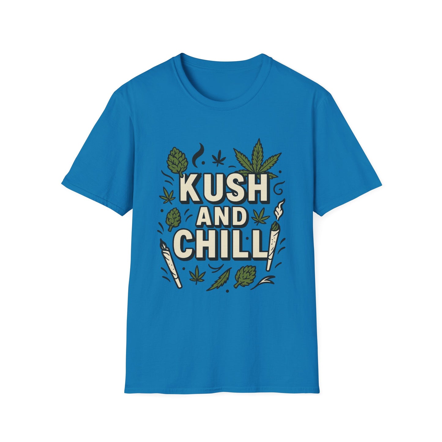 Kush and Chill Funny Weed Shirt – Stoner Relaxation Tee – Gift for Potheads, Chill Smokers, Cannabis Lovers, and 420 Enthusiasts