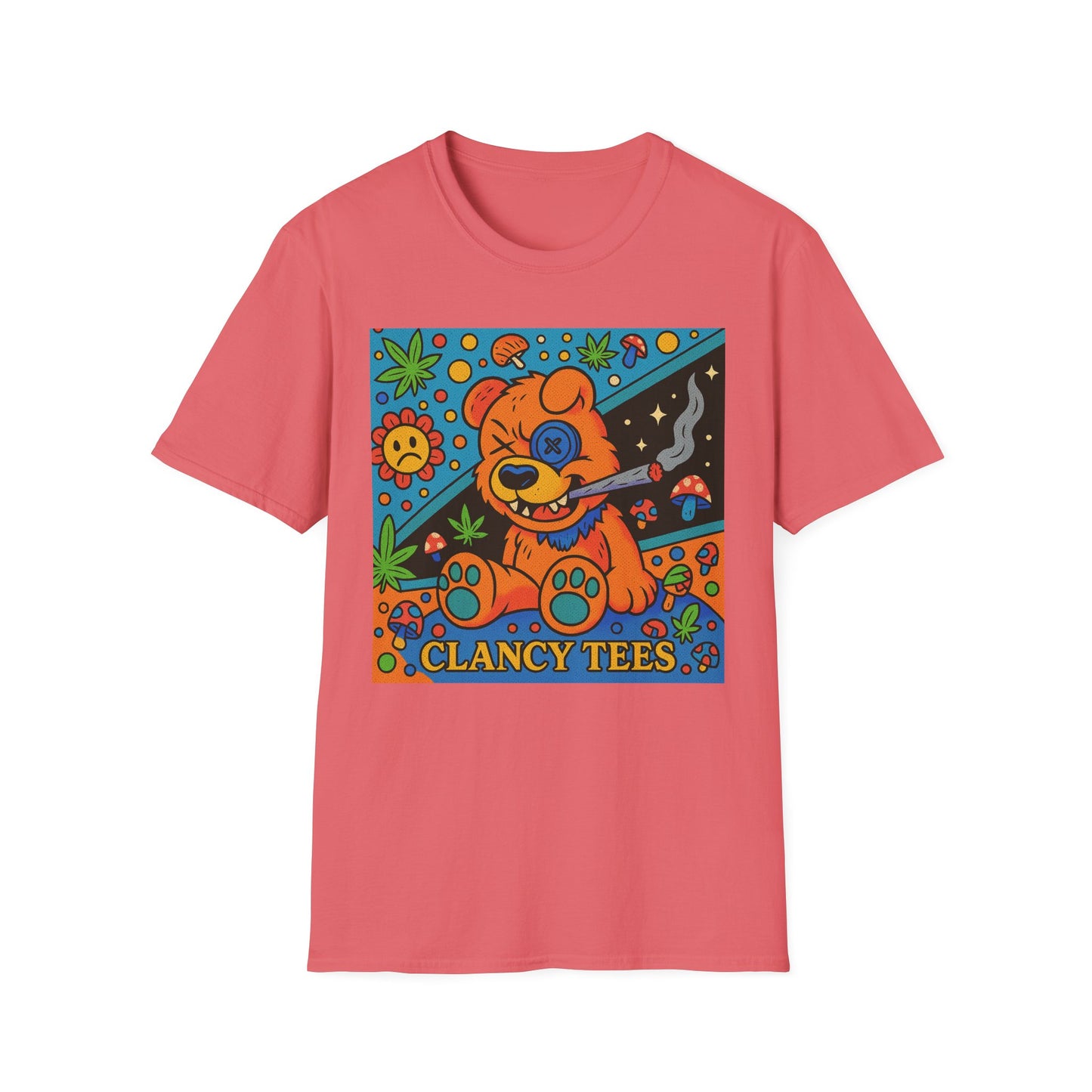 Vibrant Animal Graphic T-Shirt, Casual Tee for Pet Lovers, 420 Friendly Gift, Retro Style, Summer Wear, Fun Everyday Top