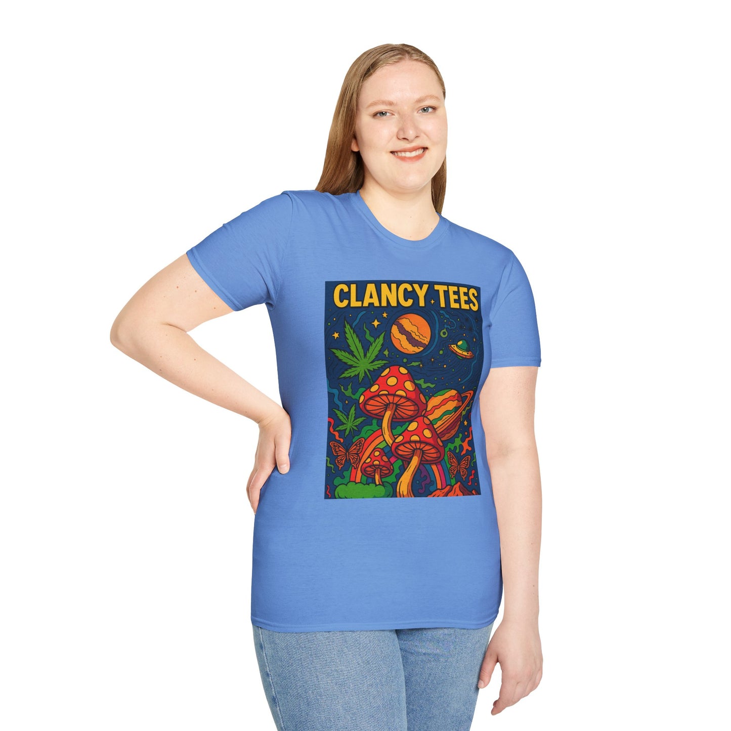 Psychedelic Mushroom T Shirt – Trippy Cosmic Graphic Tee, Stoner Festival Top, Gift for Psychedelic Art Lovers