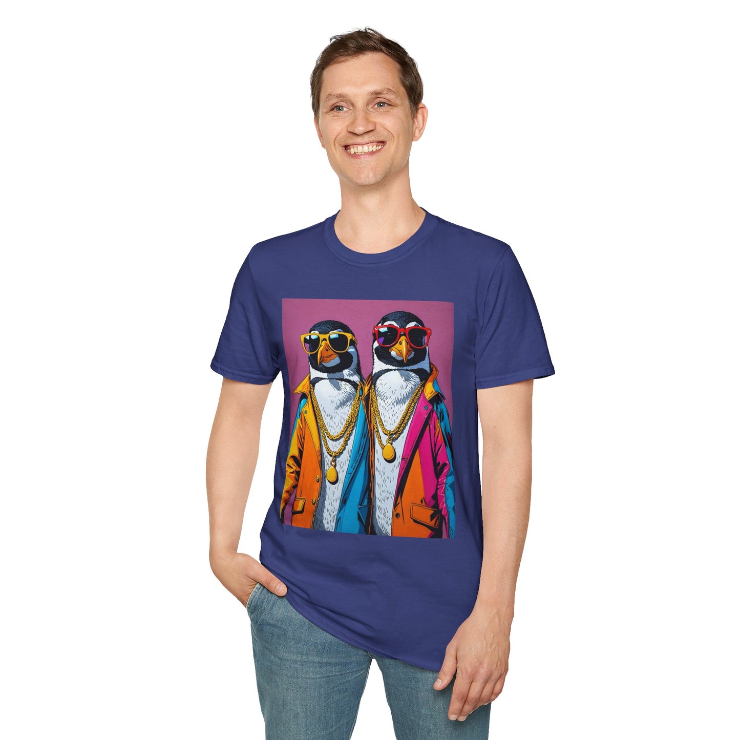 Cool Penguin Shirt – Funny Hip Hop Penguin Graphic Tee – Gift for Animal Lovers, Streetwear Fans, and People Who Stay Icy Year-Round