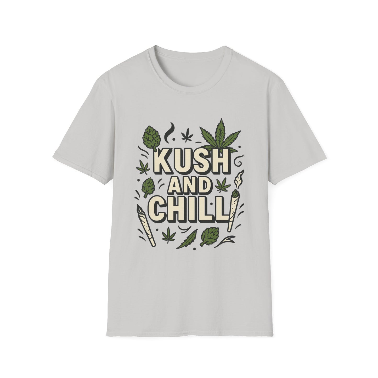 Kush and Chill Funny Weed Shirt – Stoner Relaxation Tee – Gift for Potheads, Chill Smokers, Cannabis Lovers, and 420 Enthusiasts