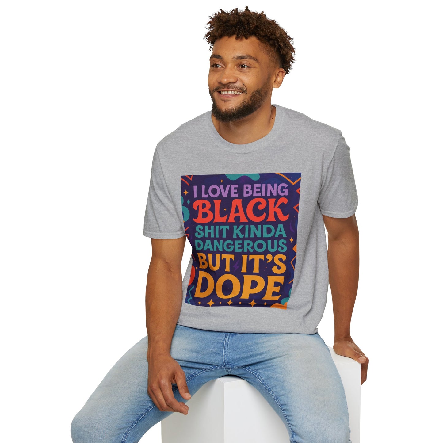 I Love Being Black Shirt – Bold Afrocentric Graphic Tee – Funny Black Pride Design – Gift for Pro-Black Friends and Culture Lovers