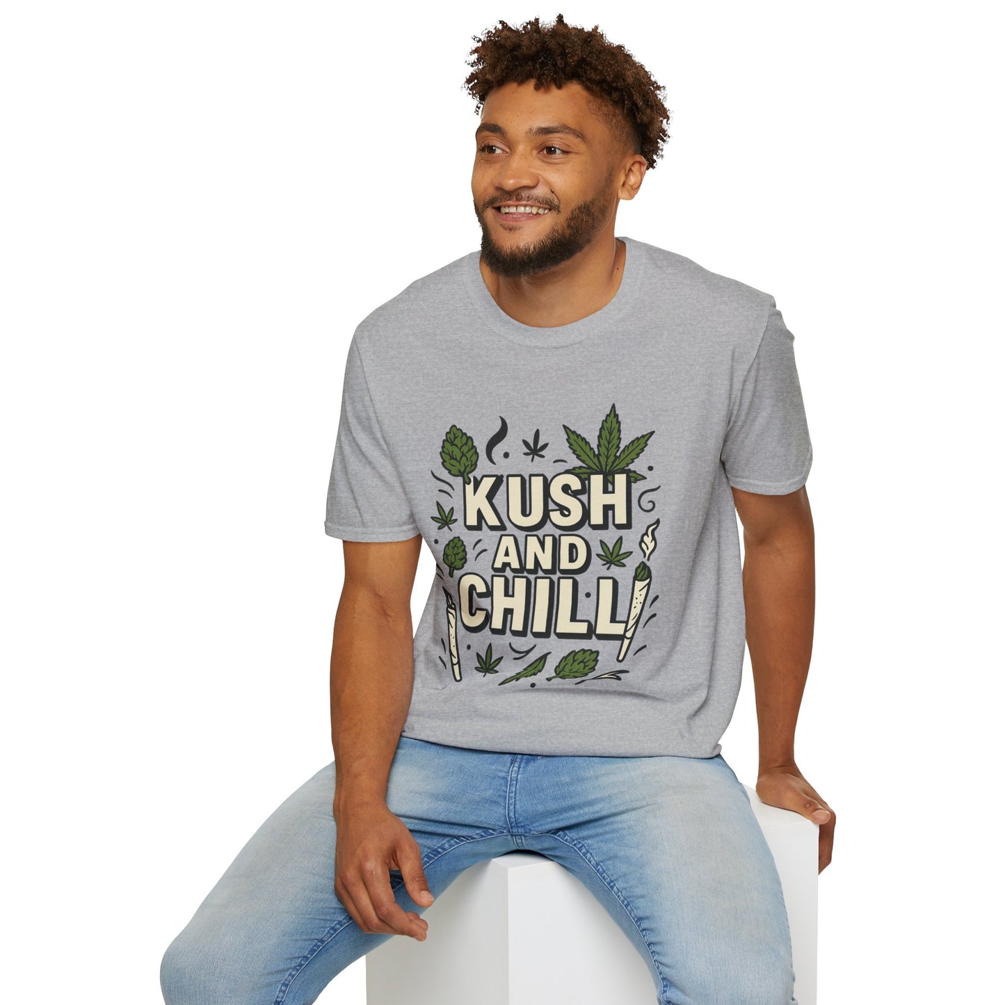 Kush and Chill Funny Weed Shirt – Stoner Relaxation Tee – Gift for Potheads, Chill Smokers, Cannabis Lovers, and 420 Enthusiasts