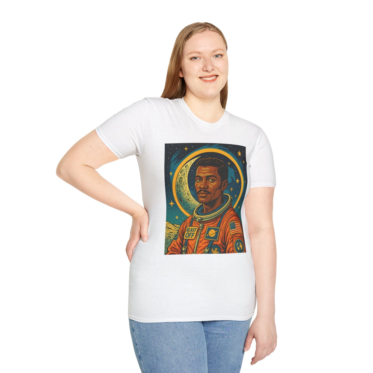 Afrofuturist Astronaut Shirt – Retro Space Art Tee – Gift for Sci-Fi Fans, Black Space History Buffs, Dreamers, Visionaries, and Cosmic Thinkers