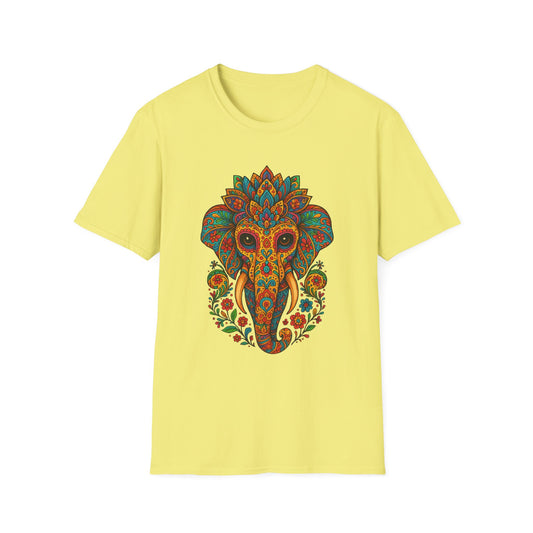 Boho Elephant Shirt Psychedelic Floral Head Art Tee Gift for Spiritual Seekers Animal Lovers and Mindful Hippies with a Love for Earthy Trippy Vibes