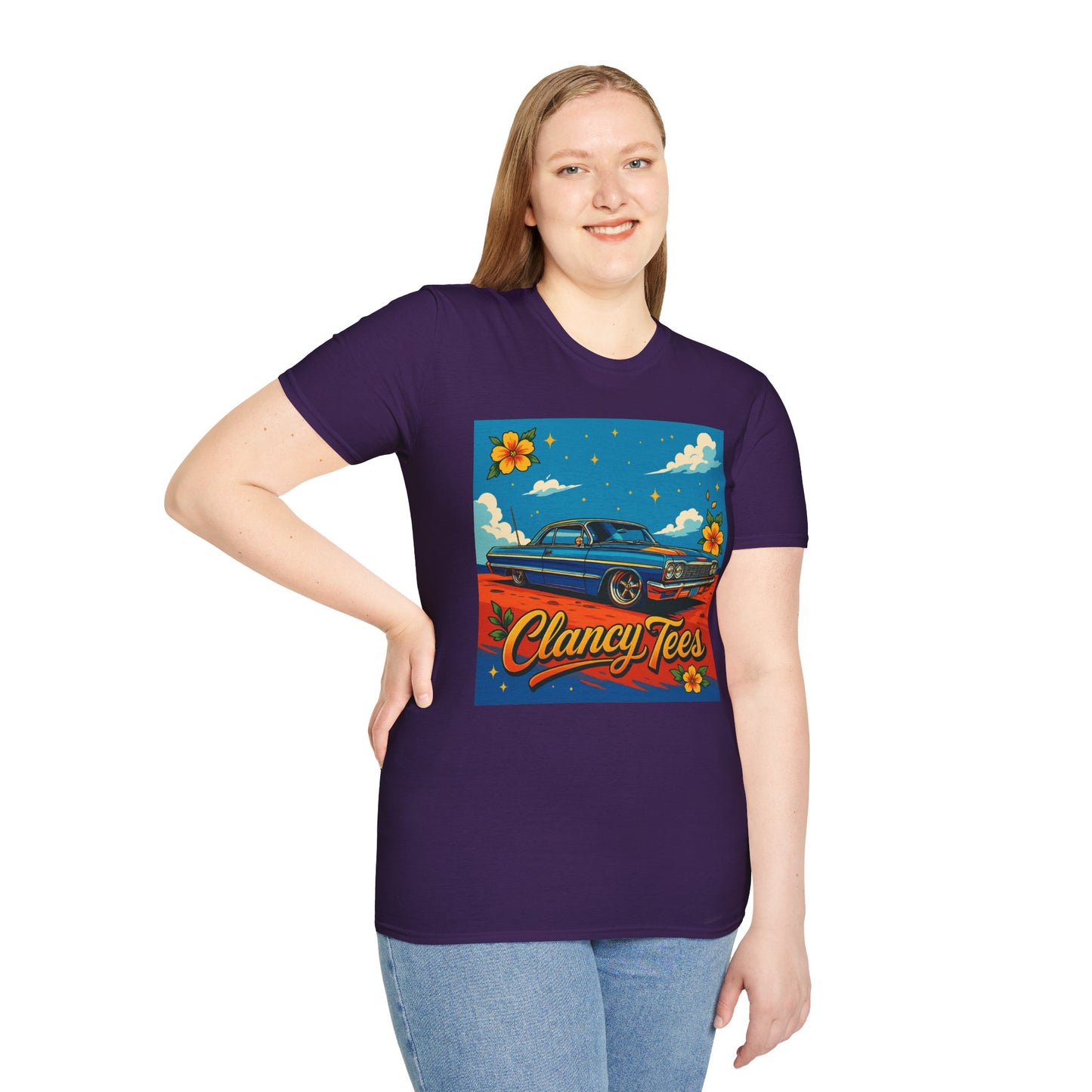 Lowrider Car Retro Shirt – Chicano Style Graphic Tee – Gift for Classic Car Lovers, Vintage Culture Fans, and Custom Car Aesthetic Addicts