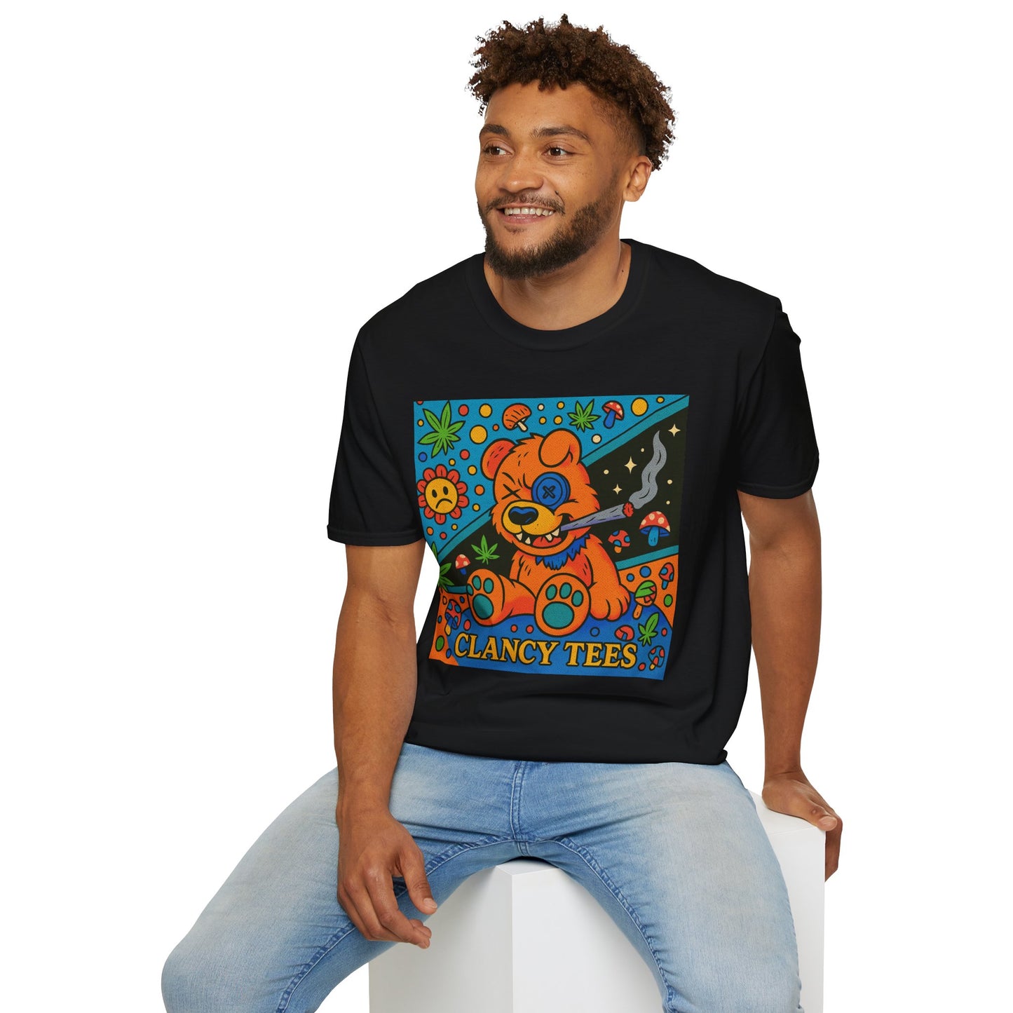 Vibrant Animal Graphic T-Shirt, Casual Tee for Pet Lovers, 420 Friendly Gift, Retro Style, Summer Wear, Fun Everyday Top