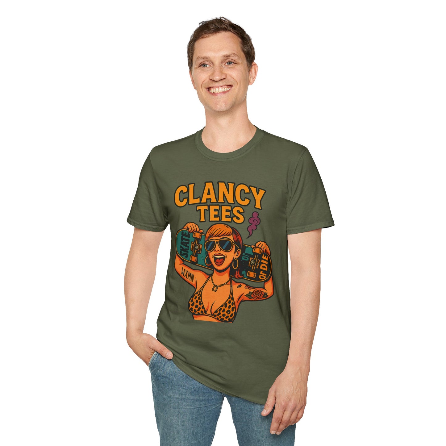 Trendy Graphic Tee, Vintage Skateboarding Shirt, Casual Summer Top, Perfect for Skate Enthusiasts, Streetwear Wardrobe