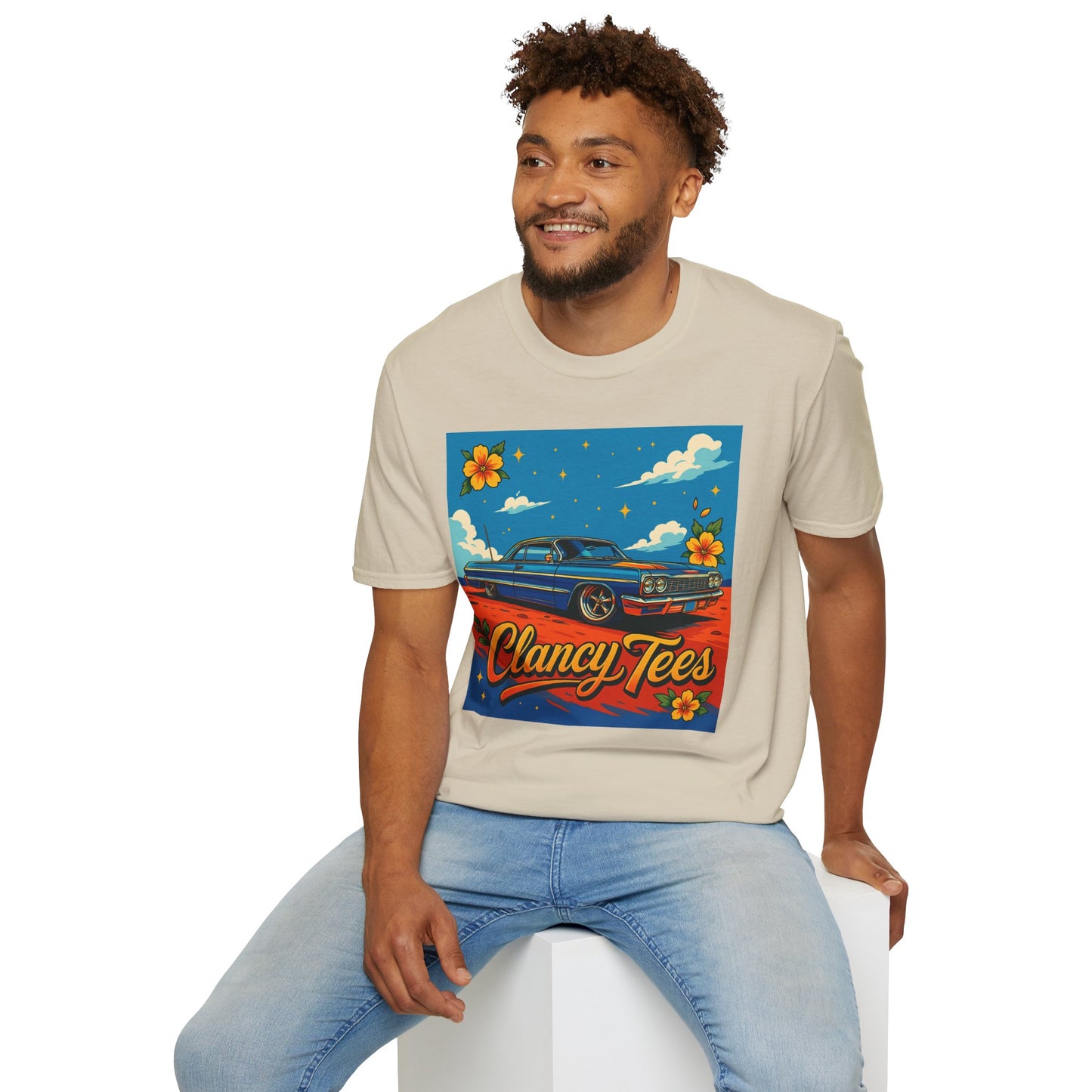 Lowrider Car Retro Shirt – Chicano Style Graphic Tee – Gift for Classic Car Lovers, Vintage Culture Fans, and Custom Car Aesthetic Addicts