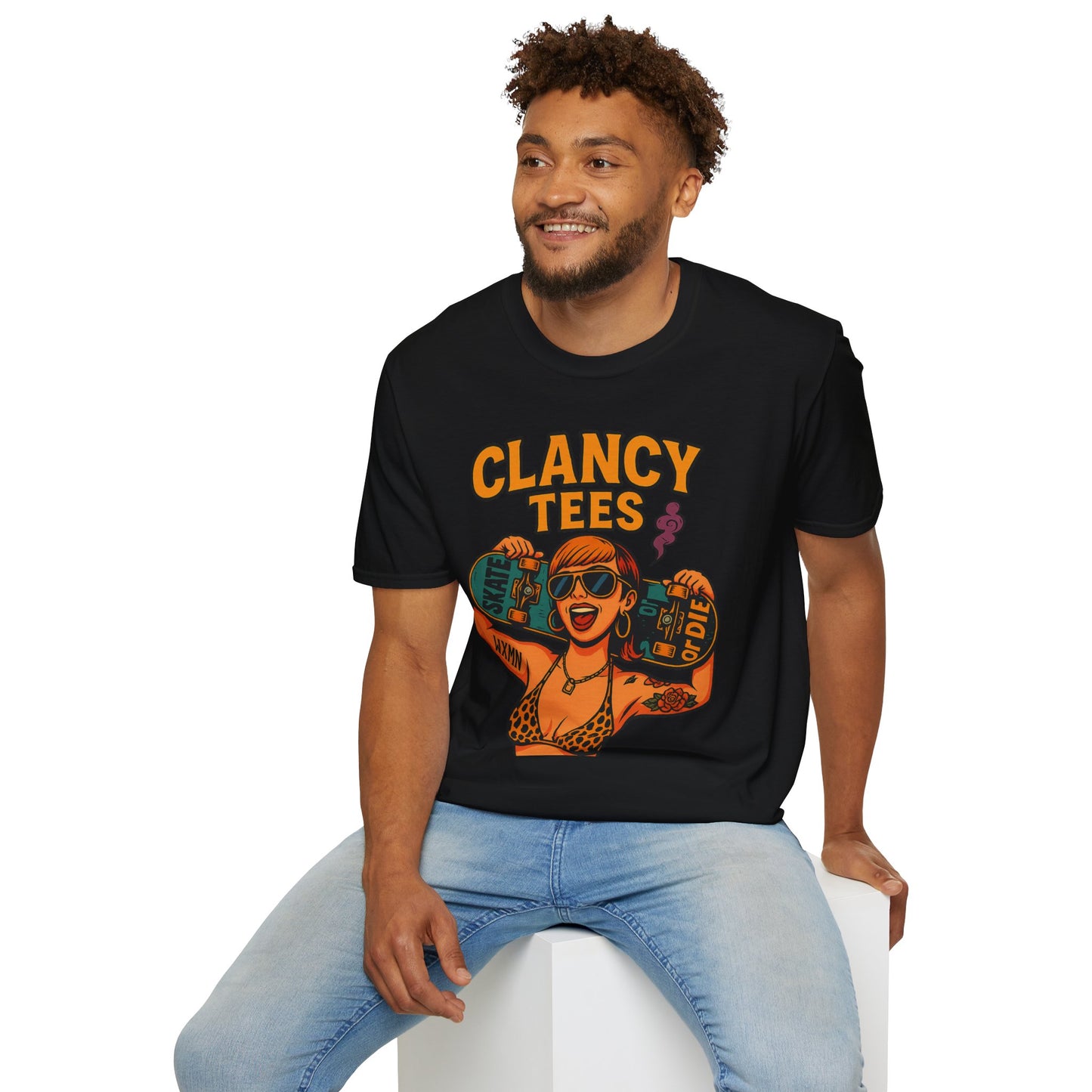Trendy Graphic Tee, Vintage Skateboarding Shirt, Casual Summer Top, Perfect for Skate Enthusiasts, Streetwear Wardrobe