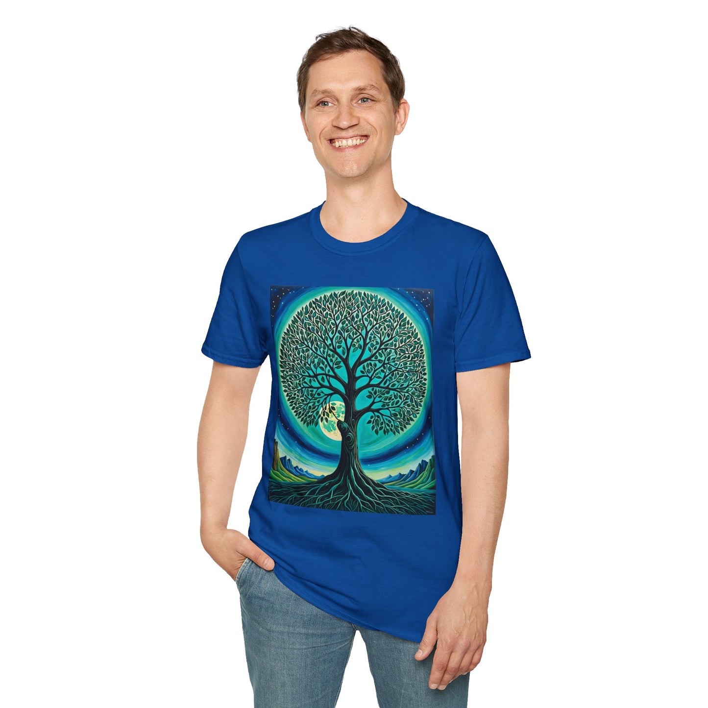 Tree of Life T-Shirt – Cosmic Nature Graphic Tee – Gift for Spiritual Friends, Psychedelic Art Lovers, and Mindful Hippie Souls