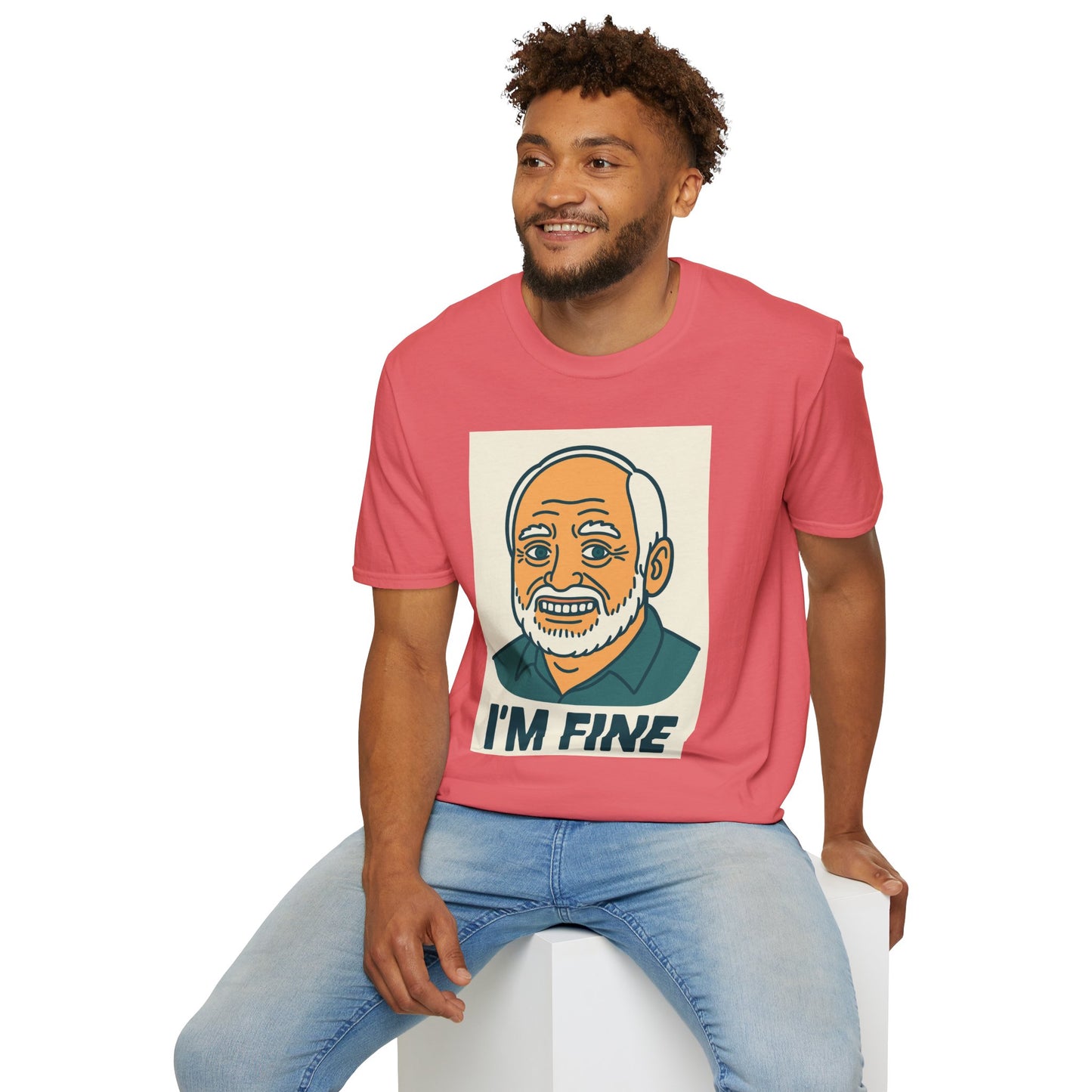 Humorous Unisex T-Shirt - 'I'M FINE', Funny Gift, Casual Wear, Everyday Humor, Father's Day Tee, Gift for Dad