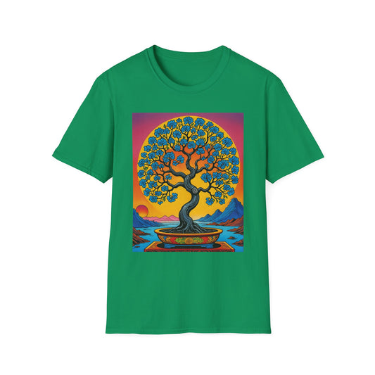 Spiritual Tree Graphic T-Shirt | Unisex Softstyle Tee | Nature Lover Gift | Bohemian Apparel | Yoga Shirt | Eco-Friendly Clothing | Art Tee