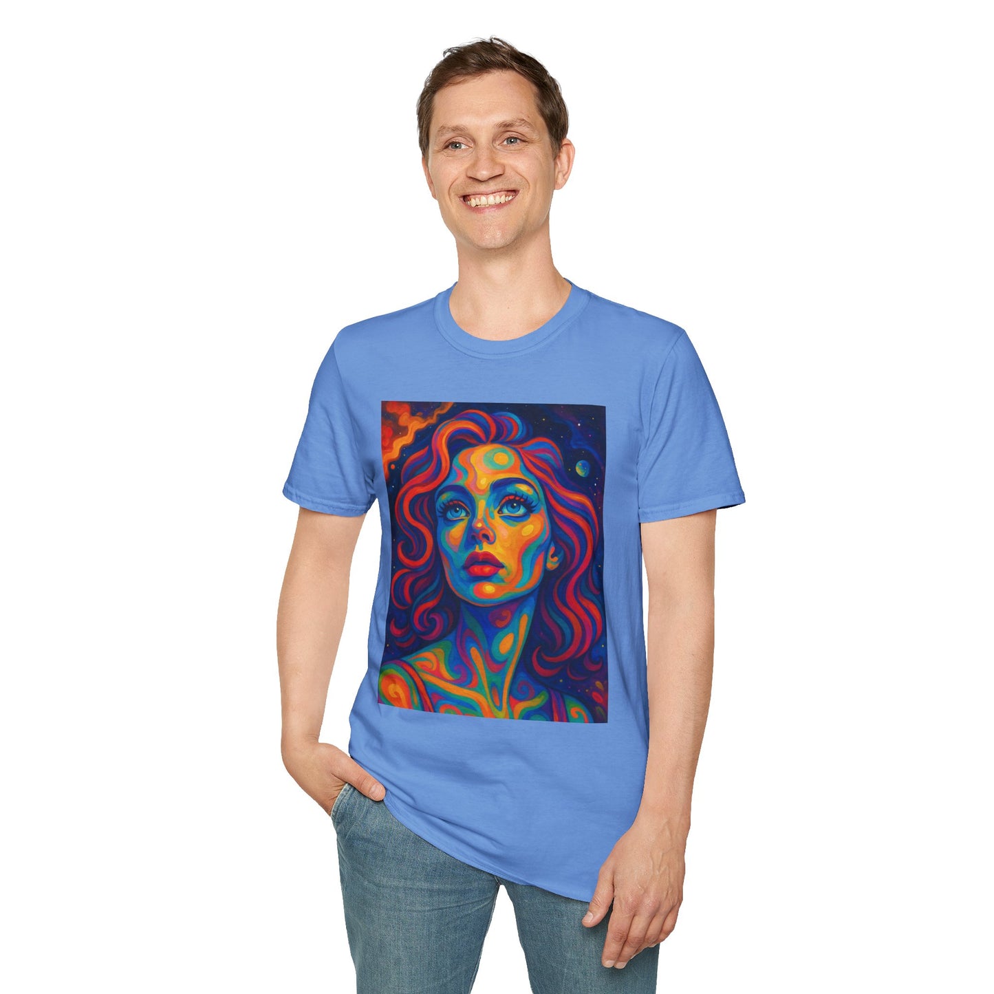 Psychedelic Woman Face Shirt | Trippy Pop Art T-Shirt | Colorful Surreal Portrait Tee | Gift for Art Lovers