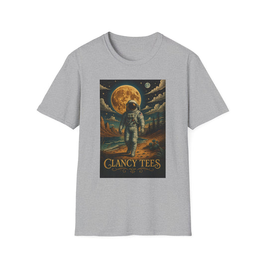 Astronaut Adventure Unisex Softstyle T-Shirt | Cosmic Space Shirt, Graphic Tee for Space Lovers, Gift for Nerds, Casual Wear