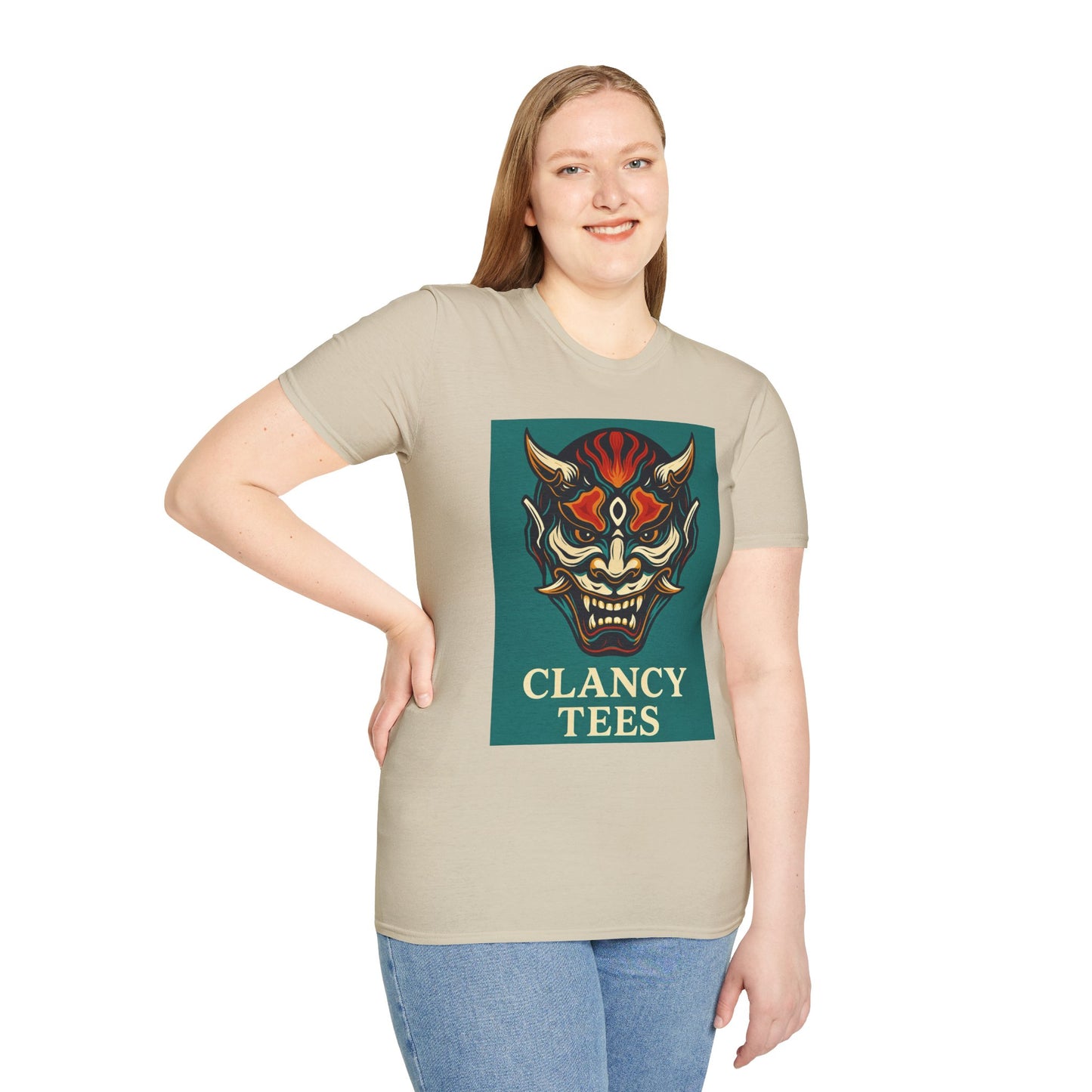 Graphic T-Shirt with Unique Demon Design, Unisex Tee, Casual Wear, Gift for Fans, Halloween Apparel, Streetwear
