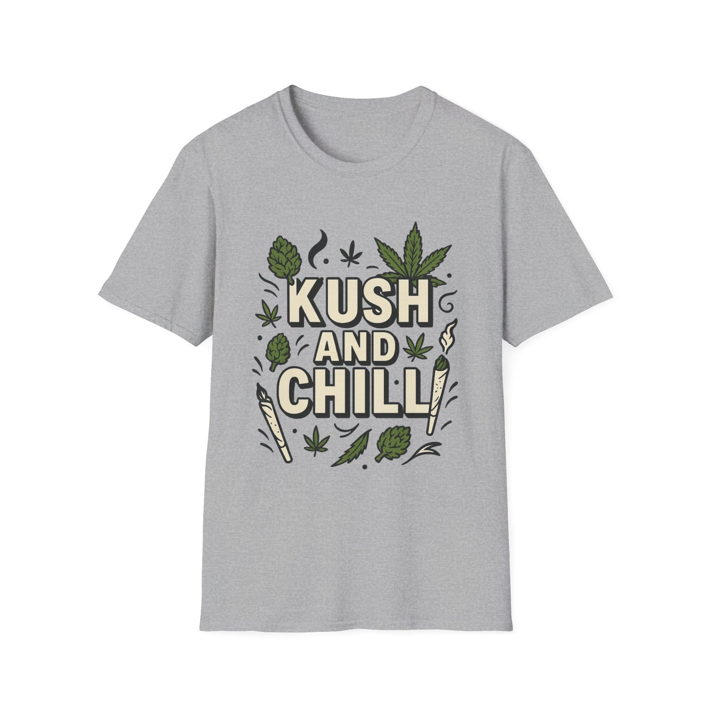 Kush and Chill Funny Weed Shirt – Stoner Relaxation Tee – Gift for Potheads, Chill Smokers, Cannabis Lovers, and 420 Enthusiasts