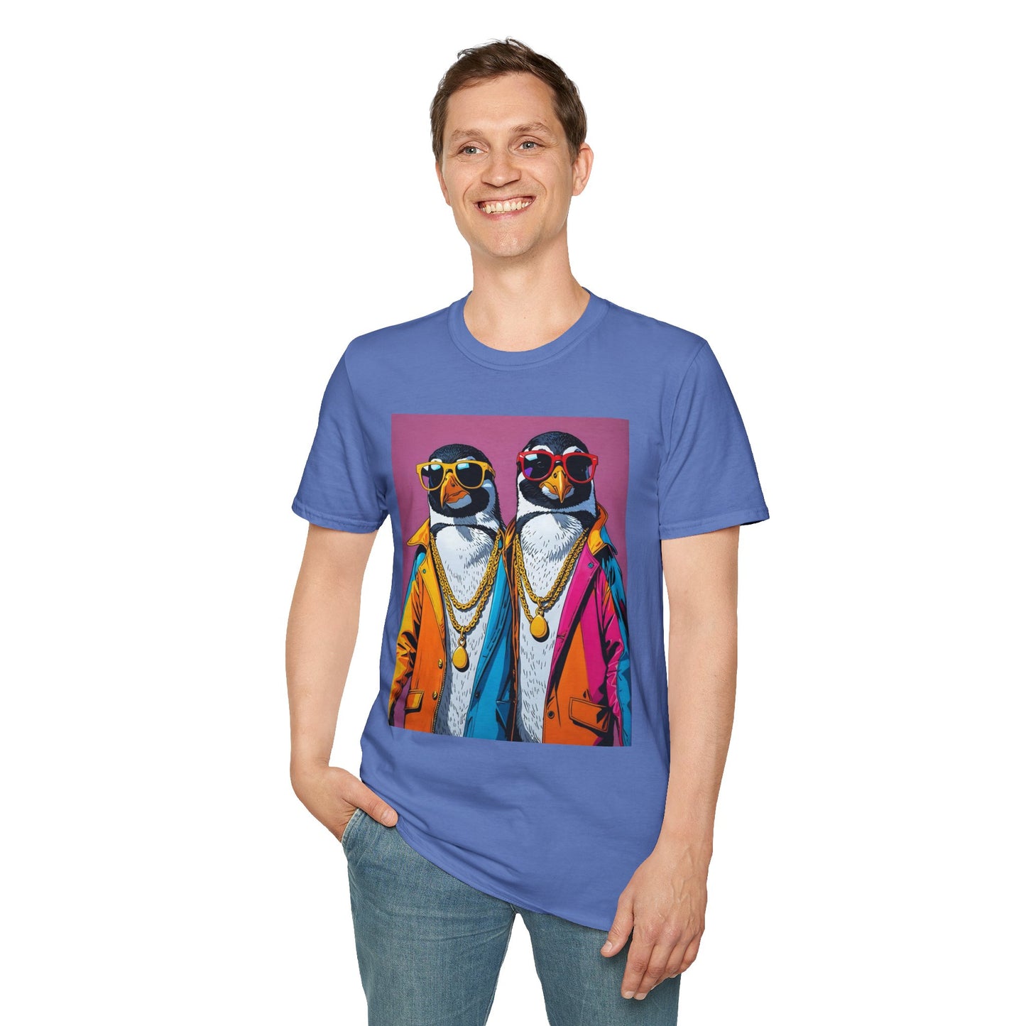 Cool Penguin Shirt – Funny Hip Hop Penguin Graphic Tee – Gift for Animal Lovers, Streetwear Fans, and People Who Stay Icy Year-Round