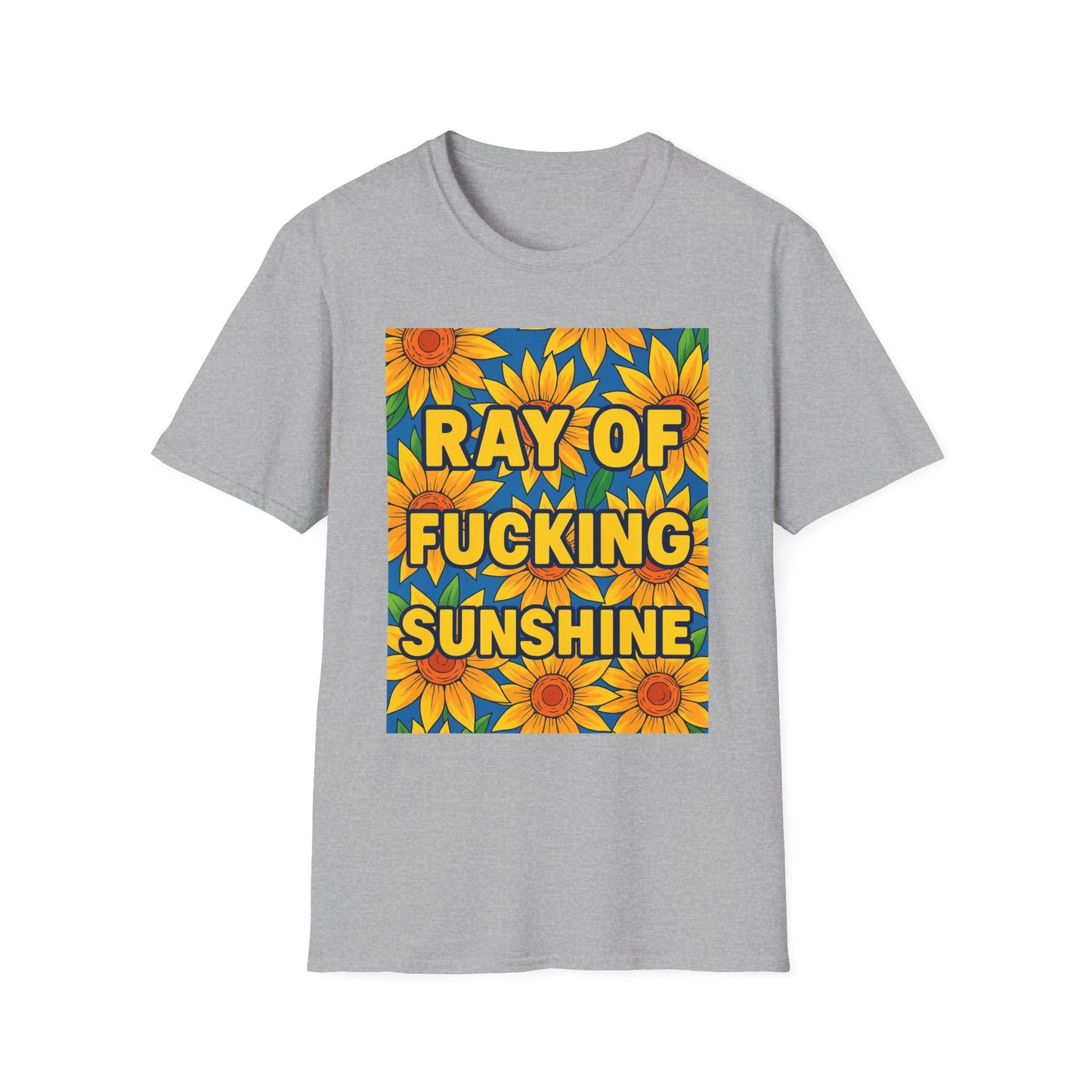 Cheerful Graphic Tee: "Ray of Fucking Sunshine" Unisex Softstyle T-Shirt | Gift for Friends, Casual Wear, Summer Vibes, Birthday Gift, [...]